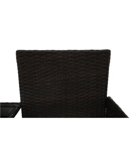 Set Grădină LALIT cu Măsuță și Perne, 125x48x87 cm, Ratan Artificial și Oțel | MobilaOK
