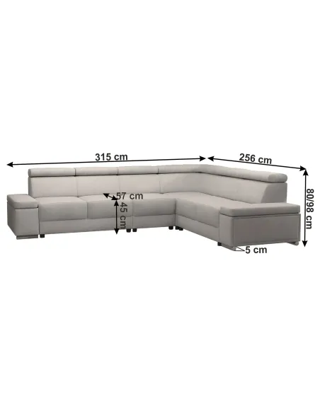 Colțar BOBY, living, 315x256 cm, textil Soro, KONDELA | MobilaOK