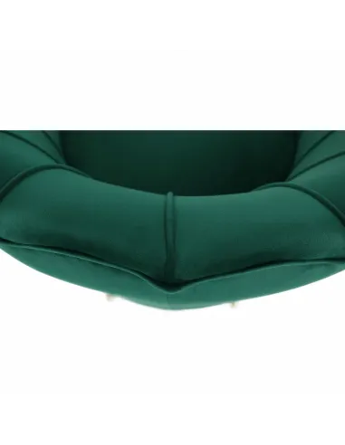 Fotoliu NOBLIN Art-deco, living/dormitor, 76x78x78 cm, catifea velvet smarald, picioare metal crom auriu | MobilaOK