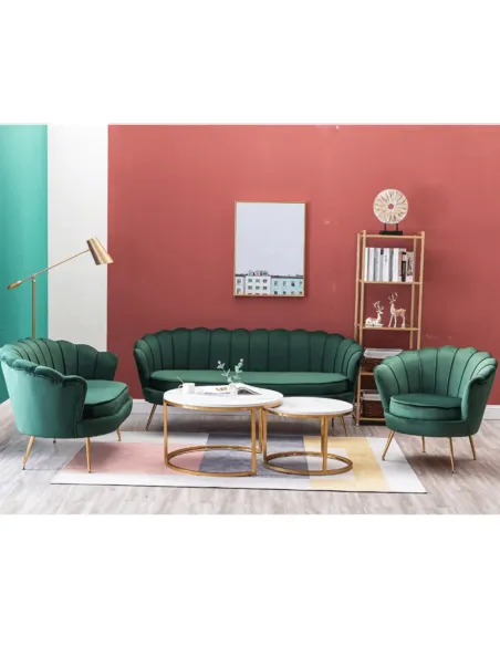 Bancă NOBLIN, Art Deco, hol/dormitor, 135x75x78 cm, catifea/metal | MobilaOK