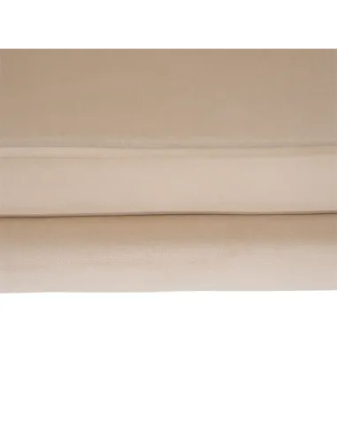 Bancă NOBLIN Art Deco, living/dormitor/hol, 135x75x78 cm, Catifea bej, metal crom auriu | MobilaOK