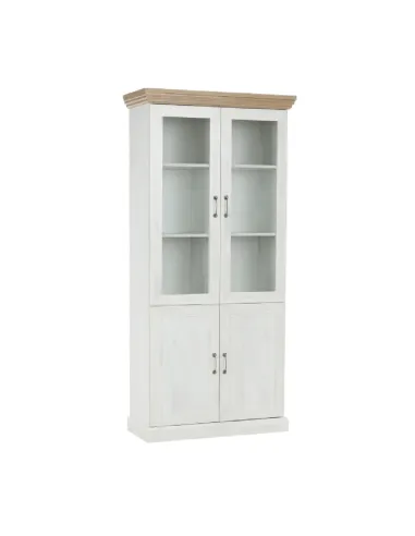 Vitrină ROYAL W4D, living/dormitor, 87x187x39 cm, PAL melaminat pin nordic/stejar sălbatic | MobilaOK