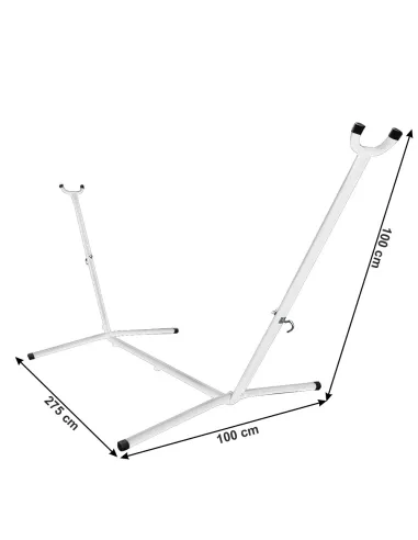 Cadru Hamac OTAN NEW TYP 3, gradina/balcon/interior, 275x100x100 cm, otel alb | MobilaOK