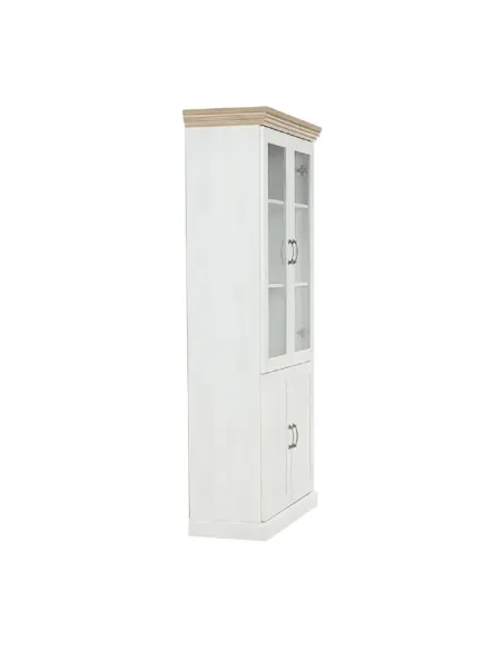 Vitrină ROYAL W4D, living/dormitor, 87x187x39 cm, PAL melaminat pin nordic/stejar sălbatic | MobilaOK