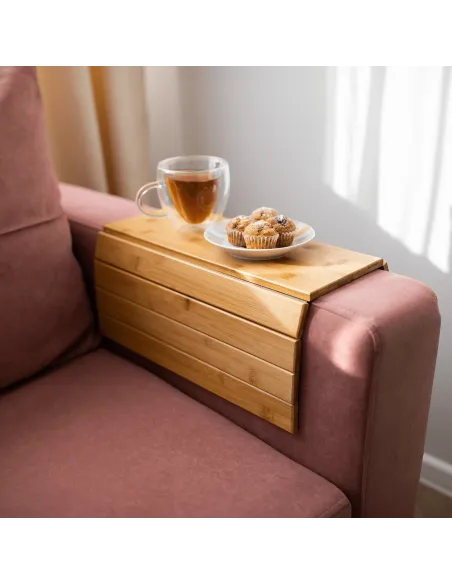 Cotieră KONDELA, living, 48x39x1 cm, bambus natural | MobilaOK
