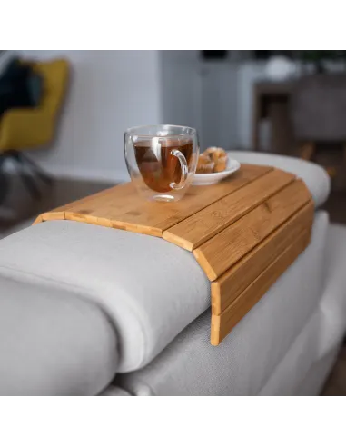 Cotieră KONDELA, living, 48x39x1 cm, bambus natural | MobilaOK