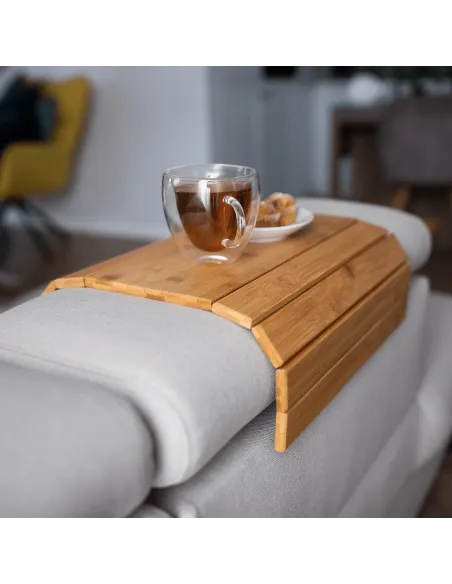 Cotieră KONDELA, living, 48x39x1 cm, bambus natural | MobilaOK