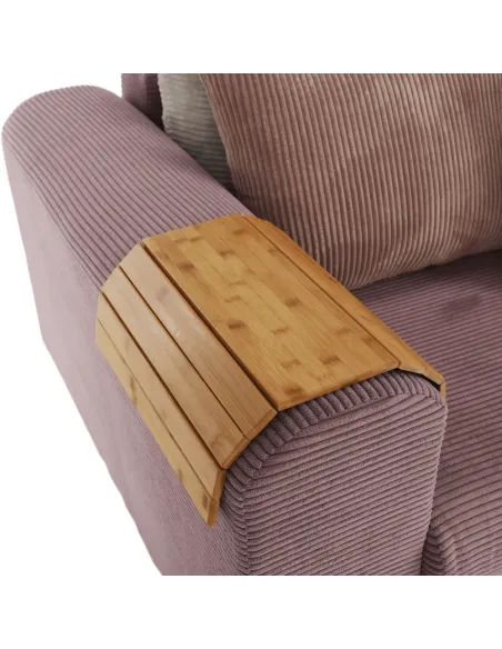 Cotieră KONDELA, living, 48x39x1 cm, bambus natural | MobilaOK