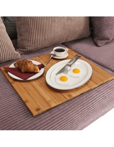 Cotieră KONDELA, living, 48x39x1 cm, bambus natural | MobilaOK