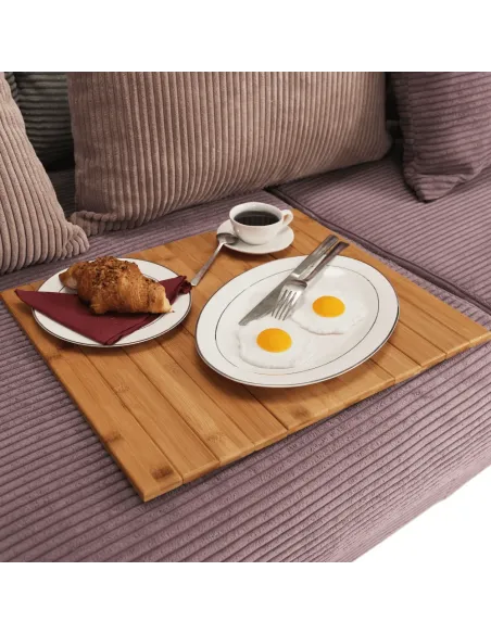 Cotieră KONDELA, living, 48x39x1 cm, bambus natural | MobilaOK
