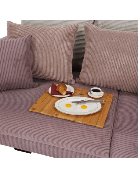 Cotieră KONDELA, living, 48x39x1 cm, bambus natural | MobilaOK