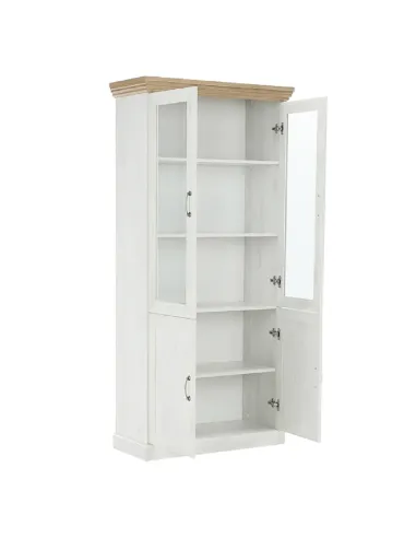 Vitrină ROYAL W4D, living/dormitor, 87x187x39 cm, PAL melaminat pin nordic/stejar sălbatic | MobilaOK