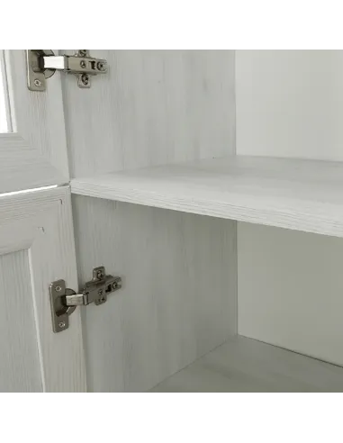 Vitrină ROYAL W4D, living/dormitor, 87x187x39 cm, PAL melaminat pin nordic/stejar sălbatic | MobilaOK