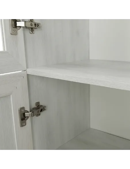 Vitrină ROYAL W4D, living/dormitor, 87x187x39 cm, PAL melaminat pin nordic/stejar sălbatic | MobilaOK