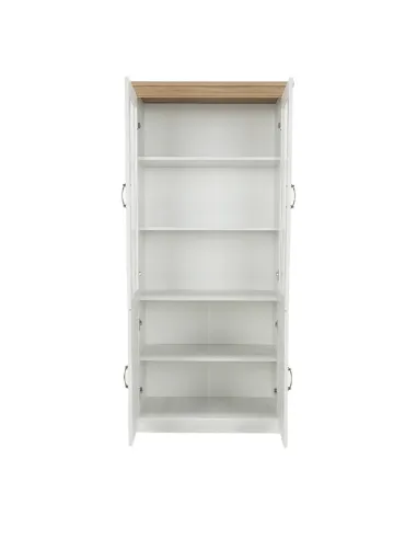 Vitrină ROYAL W4D, living/dormitor, 87x187x39 cm, PAL melaminat pin nordic/stejar sălbatic | MobilaOK
