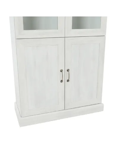 Vitrină ROYAL W4D, living/dormitor, 87x187x39 cm, PAL melaminat pin nordic/stejar sălbatic | MobilaOK