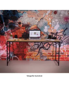 Birou MELLORA, birou home office, 120x60 cm, PAL/Metal | MobilaOK 2