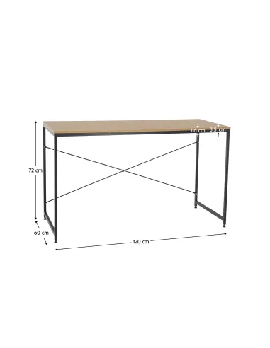 Birou MELLORA, birou home office, 120x60 cm, PAL/Metal | MobilaOK