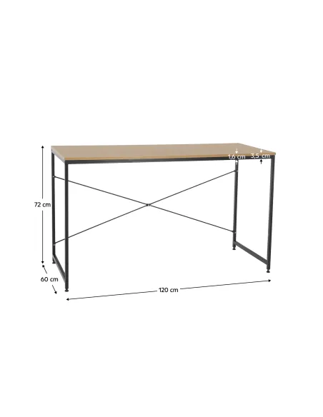 Birou MELLORA, birou home office, 120x60 cm, PAL/Metal | MobilaOK