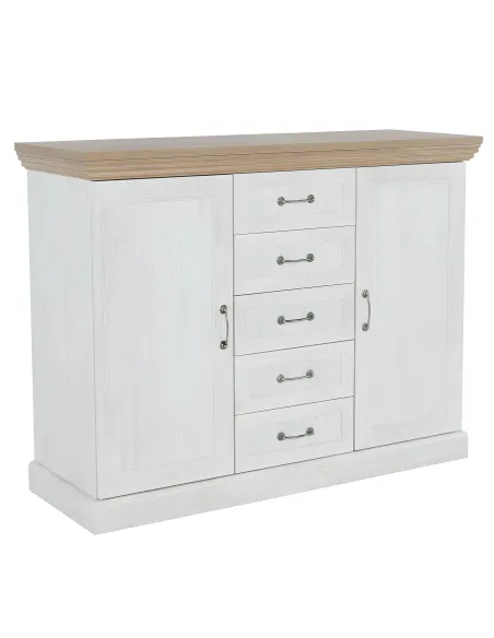 Comodă ROYAL K2D, dormitor/living, 127x98x46 cm, PAL melaminat | MobilaOK