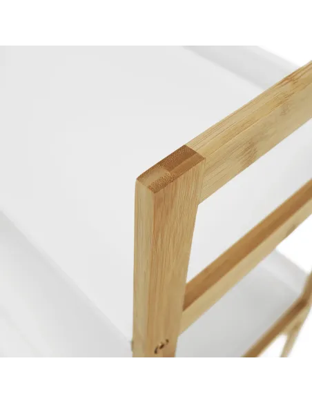 Etajeră KOEN TYP 1 pentru living, dormitor, birou, 63x77.5x36 cm, din MDF și bambus | MobilaOK