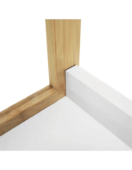 Etajeră KOEN TYP 1 pentru living, dormitor, birou, 63x77.5x36 cm, din MDF și bambus | MobilaOK