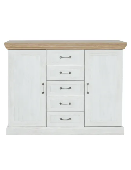 Comodă ROYAL K2D, dormitor/living, 127x98x46 cm, PAL melaminat | MobilaOK