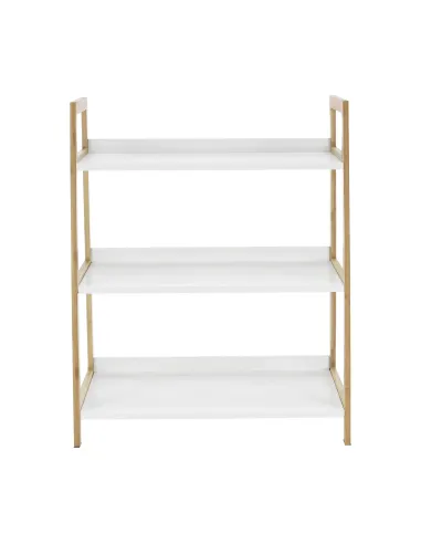 Etajeră KOEN TYP 1 pentru living, dormitor, birou, 63x77.5x36 cm, din MDF și bambus | MobilaOK