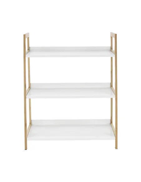 Etajeră KOEN TYP 1 pentru living, dormitor, birou, 63x77.5x36 cm, din MDF și bambus | MobilaOK