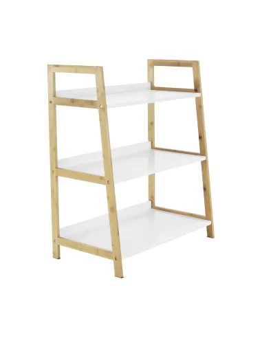 Etajeră KOEN TYP 1 pentru living, dormitor, birou, 63x77.5x36 cm, din MDF și bambus | MobilaOK