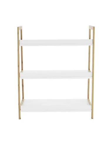 Etajeră KOEN TYP 1 pentru living, dormitor, birou, 63x77.5x36 cm, din MDF și bambus | MobilaOK