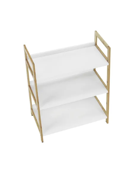 Etajeră KOEN TYP 1 pentru living, dormitor, birou, 63x77.5x36 cm, din MDF și bambus | MobilaOK