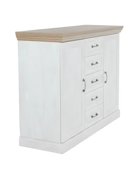 Comodă ROYAL K2D, dormitor/living, 127x98x46 cm, PAL melaminat | MobilaOK
