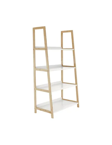 Etajeră KOEN TYP 2, living/dormitor/birou, 63x121x36 cm, MDF și bambus | MobilaOK