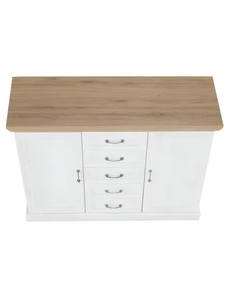 Comodă ROYAL K2D, dormitor/living, 127x98x46 cm, PAL melaminat | MobilaOK