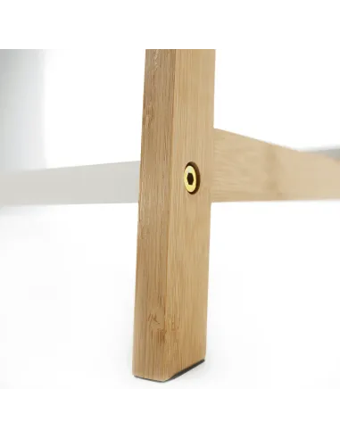 Etajeră KOEN TYP 2, living/dormitor/birou, 63x121x36 cm, MDF și bambus | MobilaOK