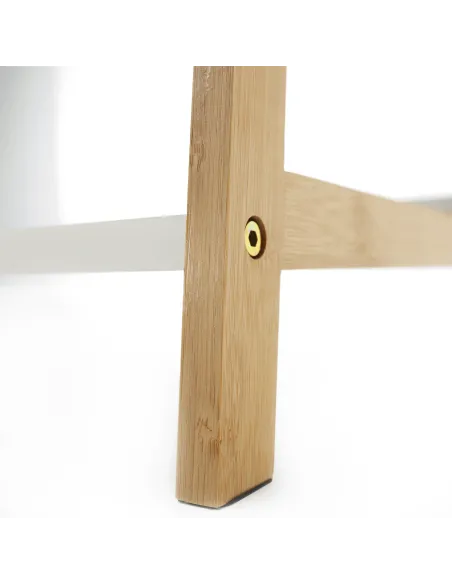 Etajeră KOEN TYP 2, living/dormitor/birou, 63x121x36 cm, MDF și bambus | MobilaOK