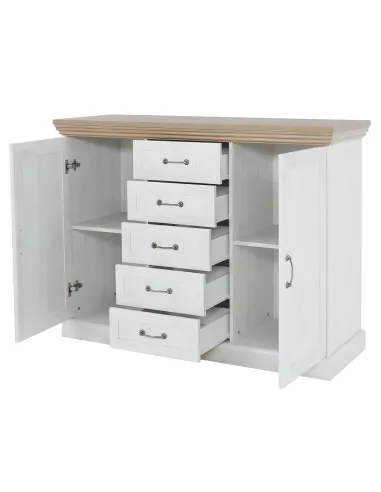 Comodă ROYAL K2D, dormitor/living, 127x98x46 cm, PAL melaminat | MobilaOK
