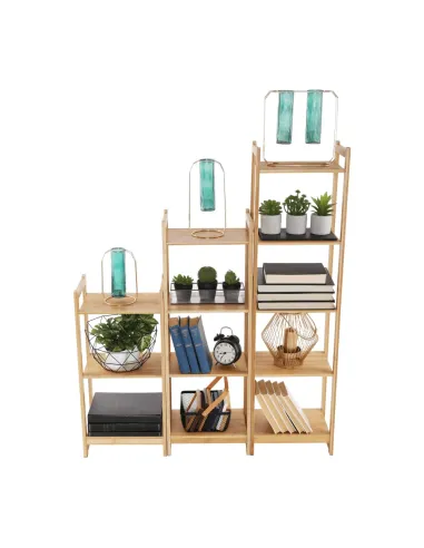 Poliță IMPEROR TYPE 2, living/dormitor/birou, 35x25x100.3 cm, bambus natural | MobilaOK