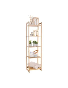 Poliță IMPEROR 3, living/dormitor/birou, 35x25x128 cm, bambus natural | MobilaOK