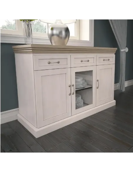 Comodă ROYAL K1S pentru living/dormitor, 127x98x46 cm, PAL melaminat | MobilaOK
