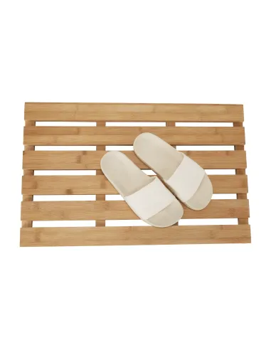 Covor antiderapant, KLERA, baie, 59x38x3 cm, bambus lăcuit | MobilaOK