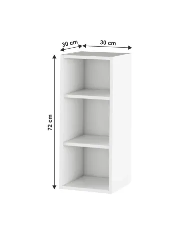 Dulap superior (corp suspendat) JULIA, dormitor, 30x72x30 cm, PAL melaminat | MobilaOK