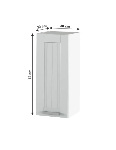 Dulap superior (corp suspendat) JULIA TYP 2, dormitor, 30x72x32 cm, PAL melaminat/MDF folie | MobilaOK