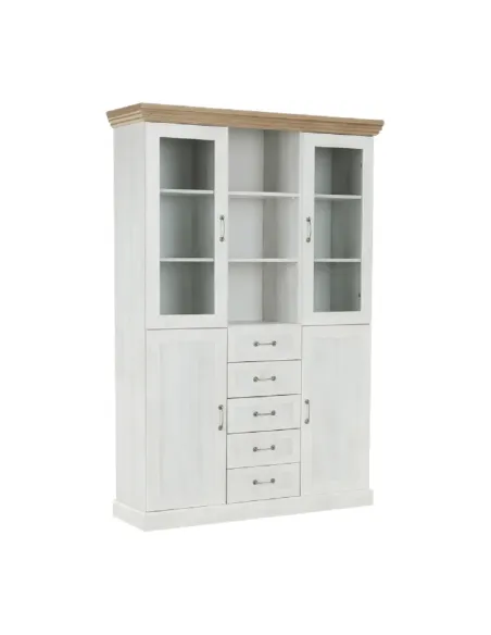 Vitrină ROYAL W2D pentru living/dormitor, 127x187x39 cm, PAL melaminat | MobilaOK