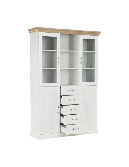 Vitrină ROYAL W2D pentru living/dormitor, 127x187x39 cm, PAL melaminat | MobilaOK