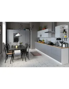 Dulap Superior JULIA, gri/alb, bucătărie/hol, 80x72x32 cm, PAL melaminat/MDF folie | MobilaOK 2