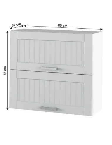 Dulap Superior JULIA TYP 12, Bucătărie/Living, 80x72x32 cm, PAL melaminat/MDF folie | MobilaOK