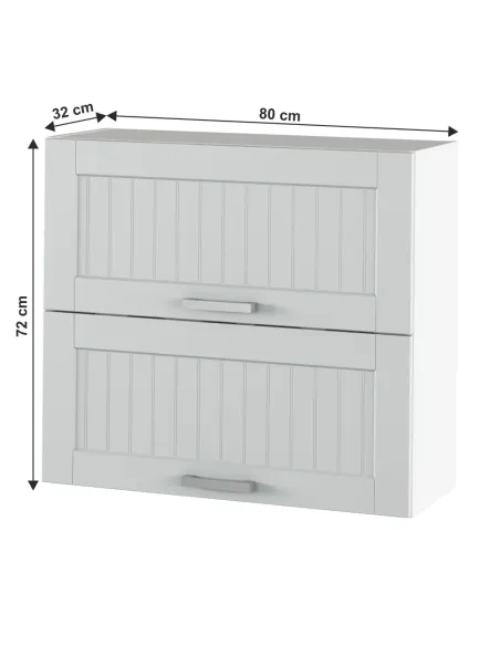 Dulap Superior JULIA TYP 12, Bucătărie/Living, 80x72x32 cm, PAL melaminat/MDF folie | MobilaOK