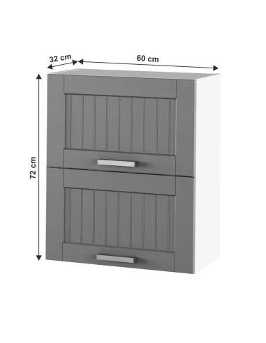 Dulap superior JULIA, bucătărie/hol, 60x72x32 cm, PAL melaminat/MDF folie | MobilaOK